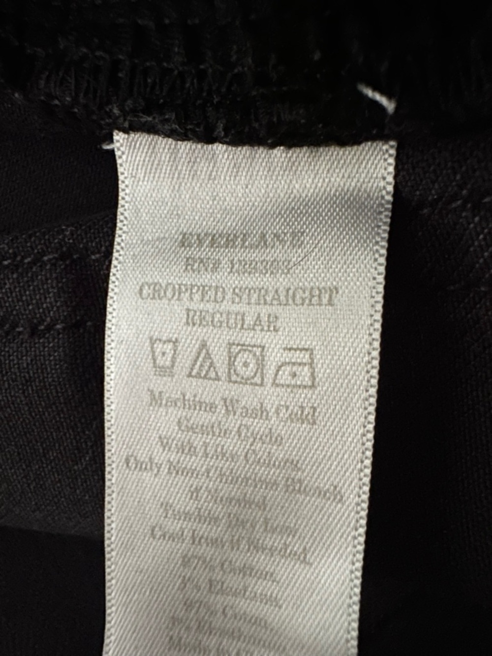 Everlane Cropped Straight Regular Jeans Black Size 6 - Picture 9 of 13
